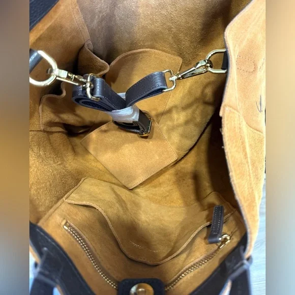 Mark and Graham Brown Suede Leather Boho Bag NWOT - Picture 4 of 7